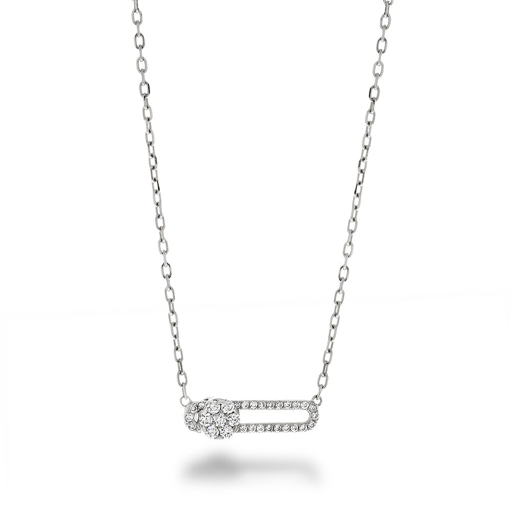 HULCHI BELLUNI 18KW TRESORE DIAMOND STATION NECKLACE