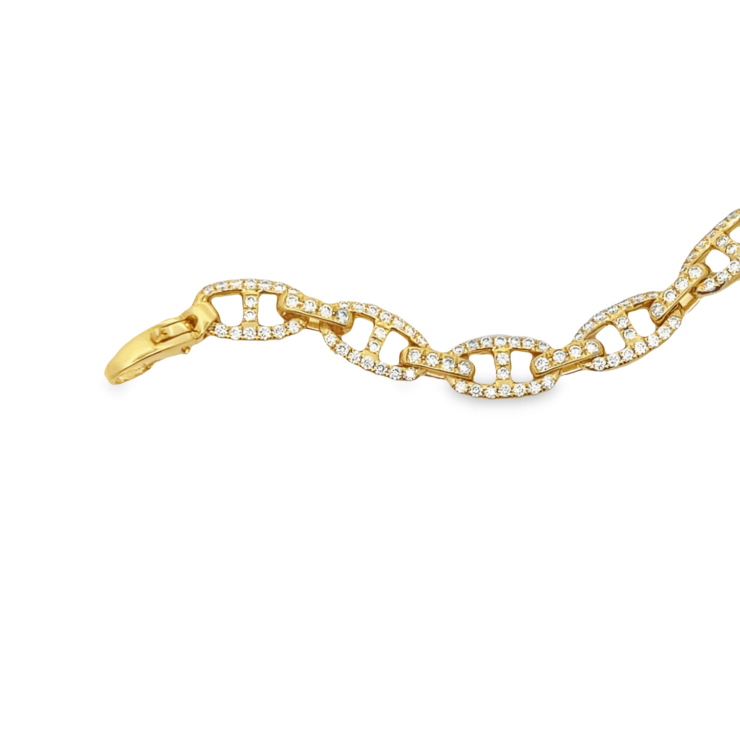 18KY DIAMOND LINK BRACELET