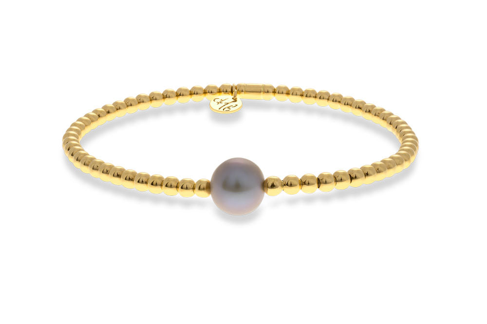 HULCHI BELLUNI 18KY PEARL STRETCH BRACELET