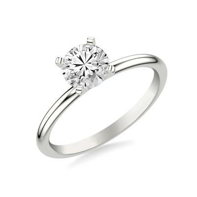 18KW CLASSIC SOLITAIRE ENGAGEMENT RING