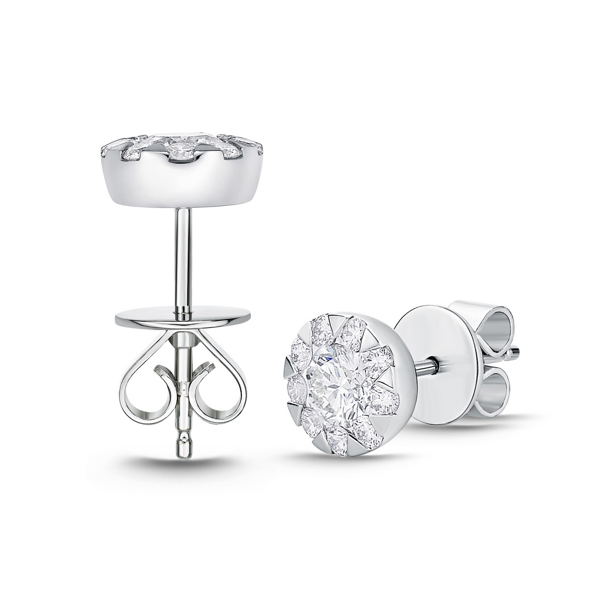 18KW DIAMOND BOUQUET STUDS