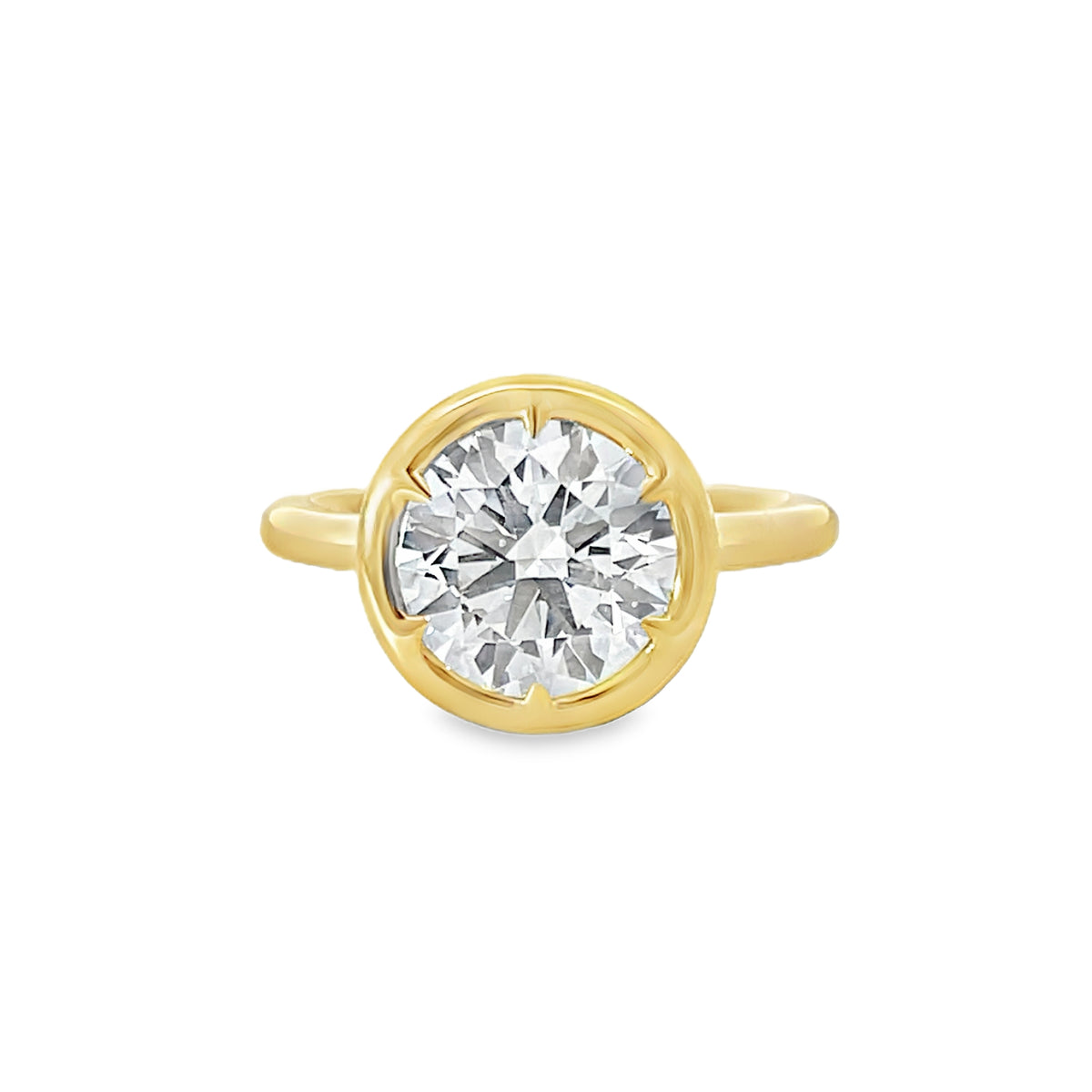 RAHAMINOV 18KY ROUND BEZEL SET DIAMOND RING