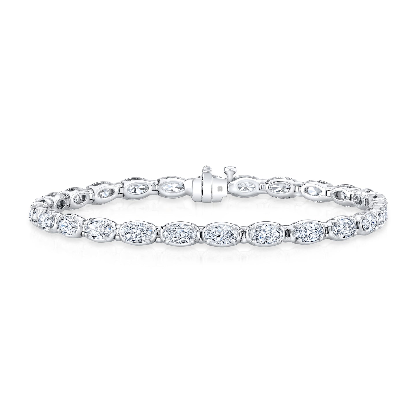 RAHAMINOV 18KW OVAL DIAMOND LINE BRACELET