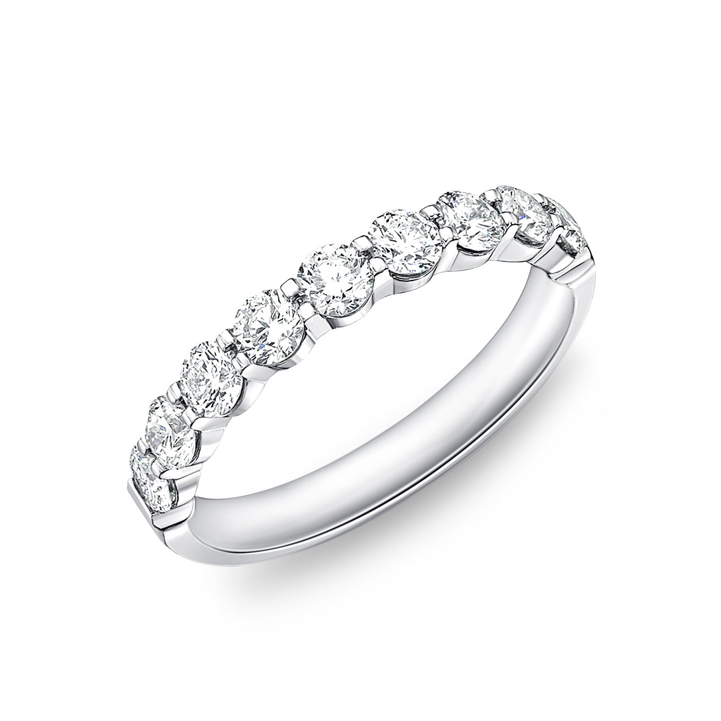 PETITIE PLATIUM DIAMOND HALFWAY BAND