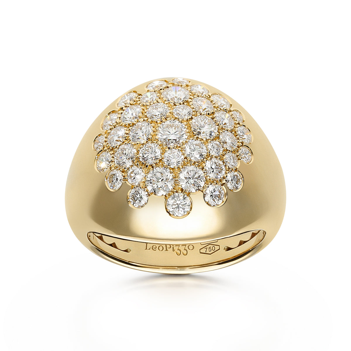 LEO PIZZO 18KY DIAMOND DOME RING