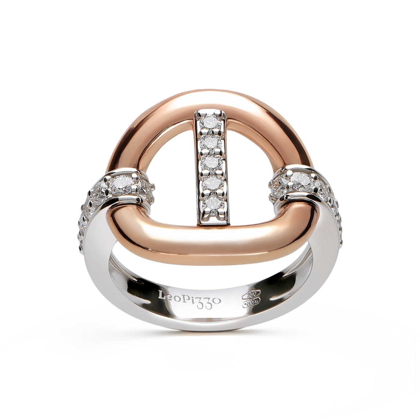 LEO PIZZO 18KYW DIA FASH RING