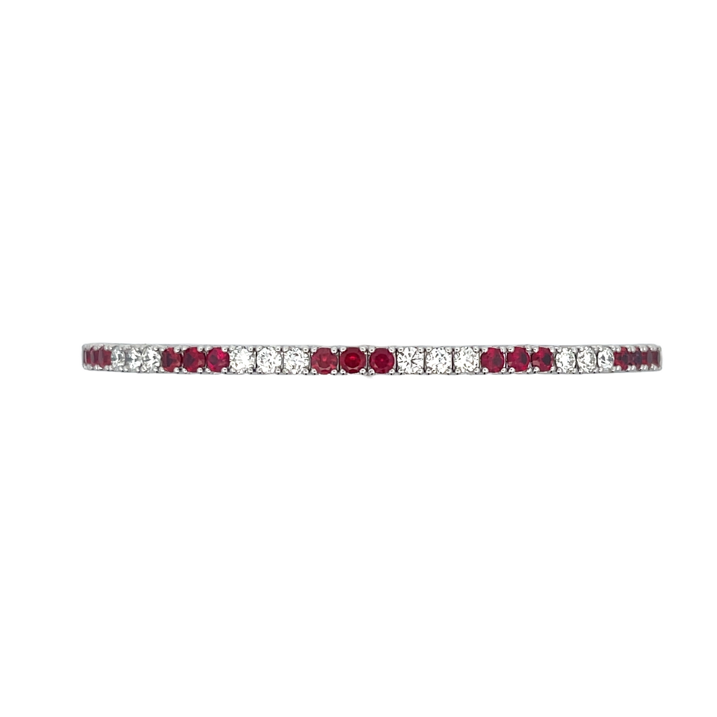 18KW RUBY AND DIAMOND BANGLE BRACELET