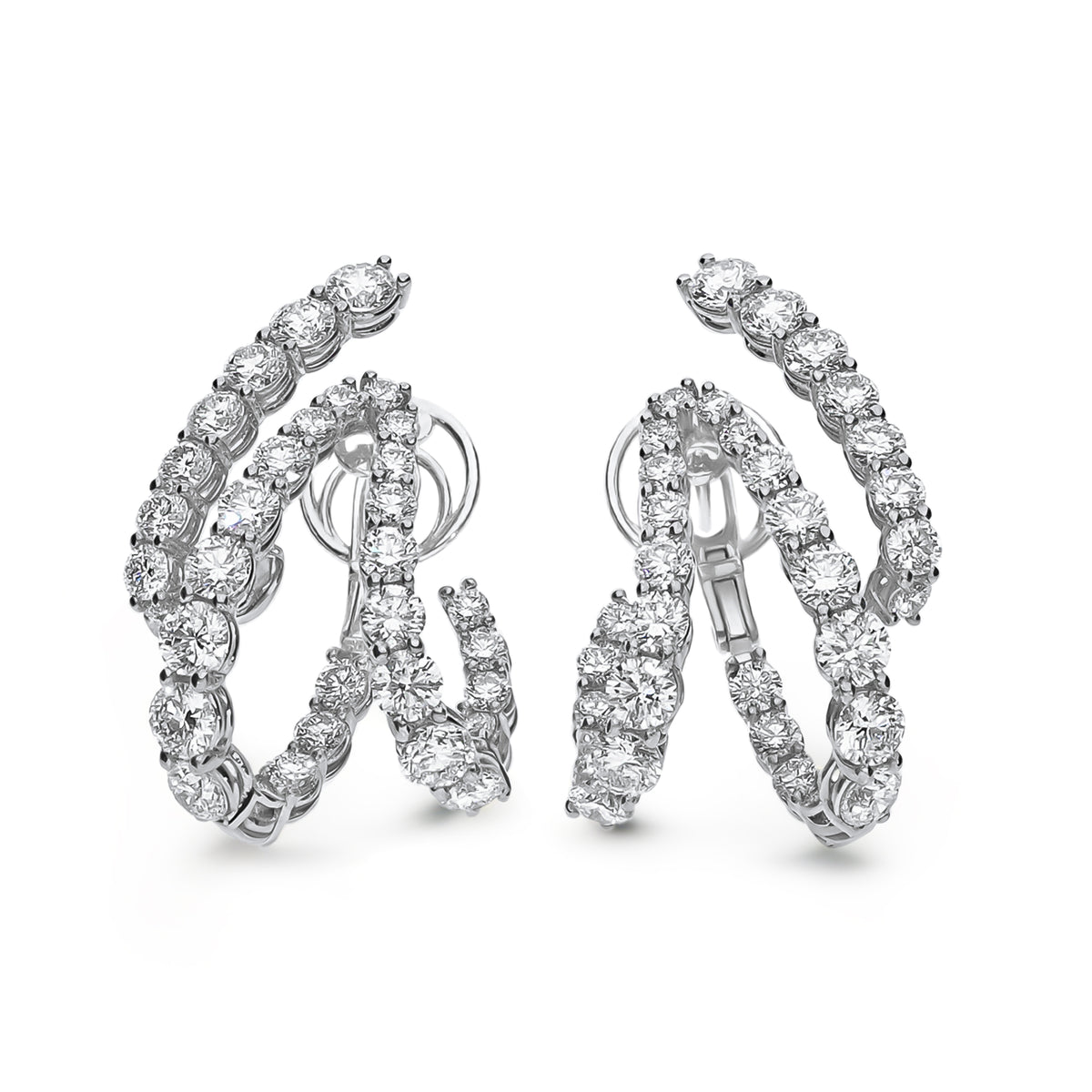 LEO PIZZO 18KW DIAMOND FASHION EARRINGS