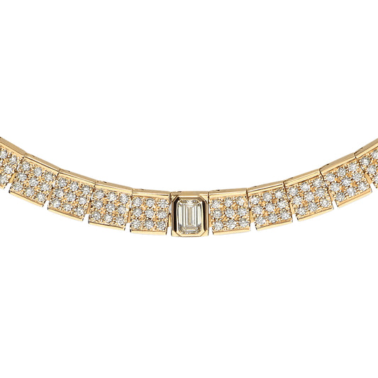 LEO PIZZO 18KY DIAMOND FASHION NECKLACE