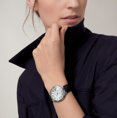 36MM SS BALLON BLEU DE CARTIER BLACK STRAP