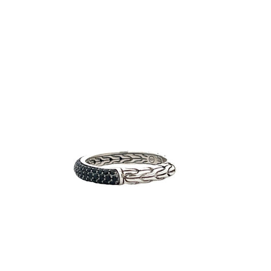 JH Essential Pave Band Ring, Sterling Silver, Gemstones, 3.5MM