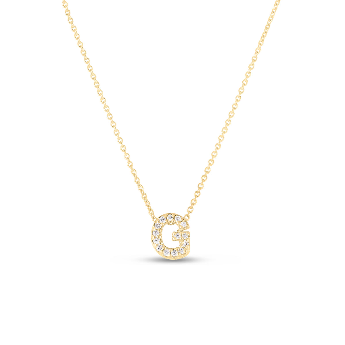 18KY TINY TREASURES DIAMOND LOVE LETTER NECKLACE