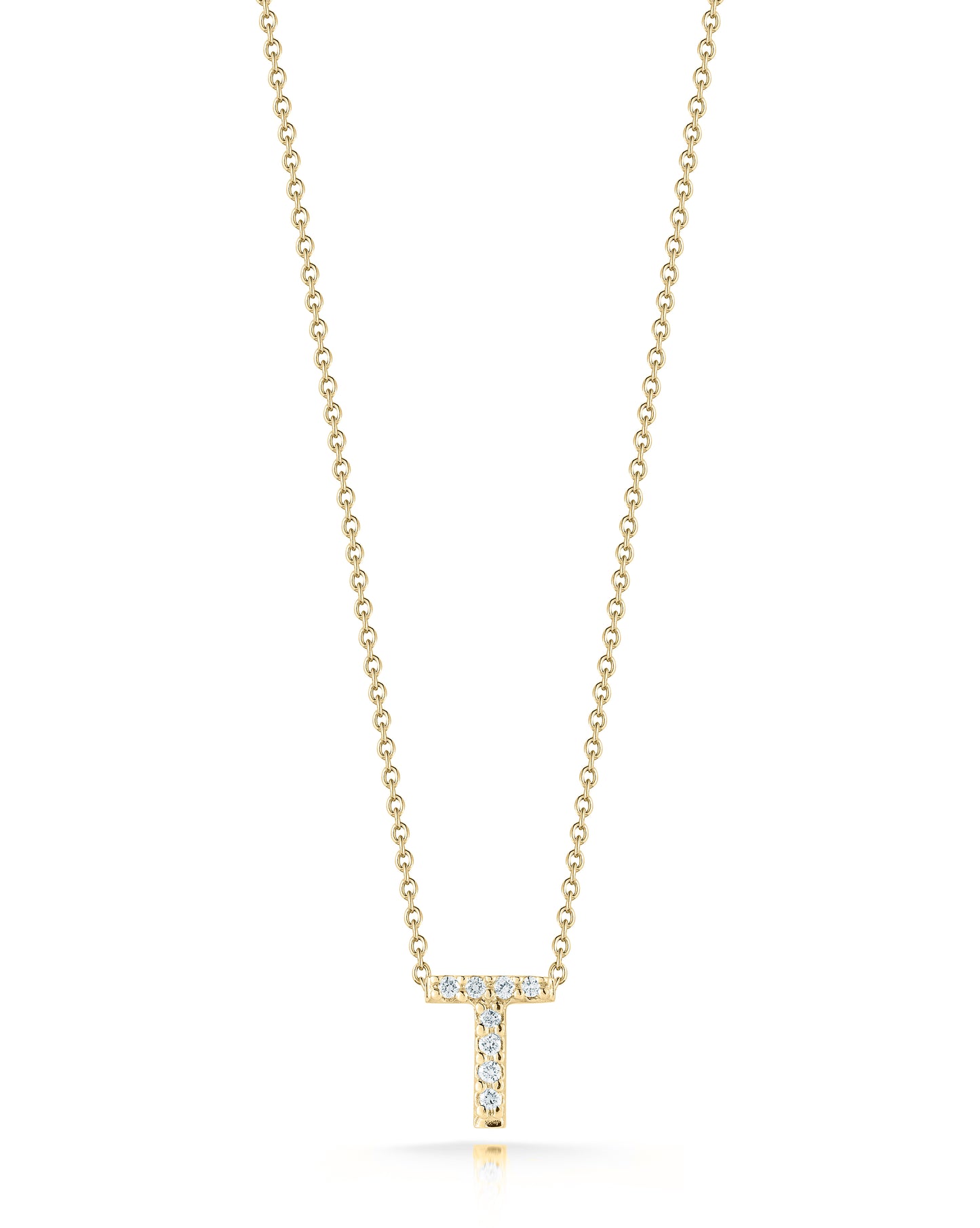 18KY TINY TREASURES DIAMOND LOVE LETTER NECKLACE