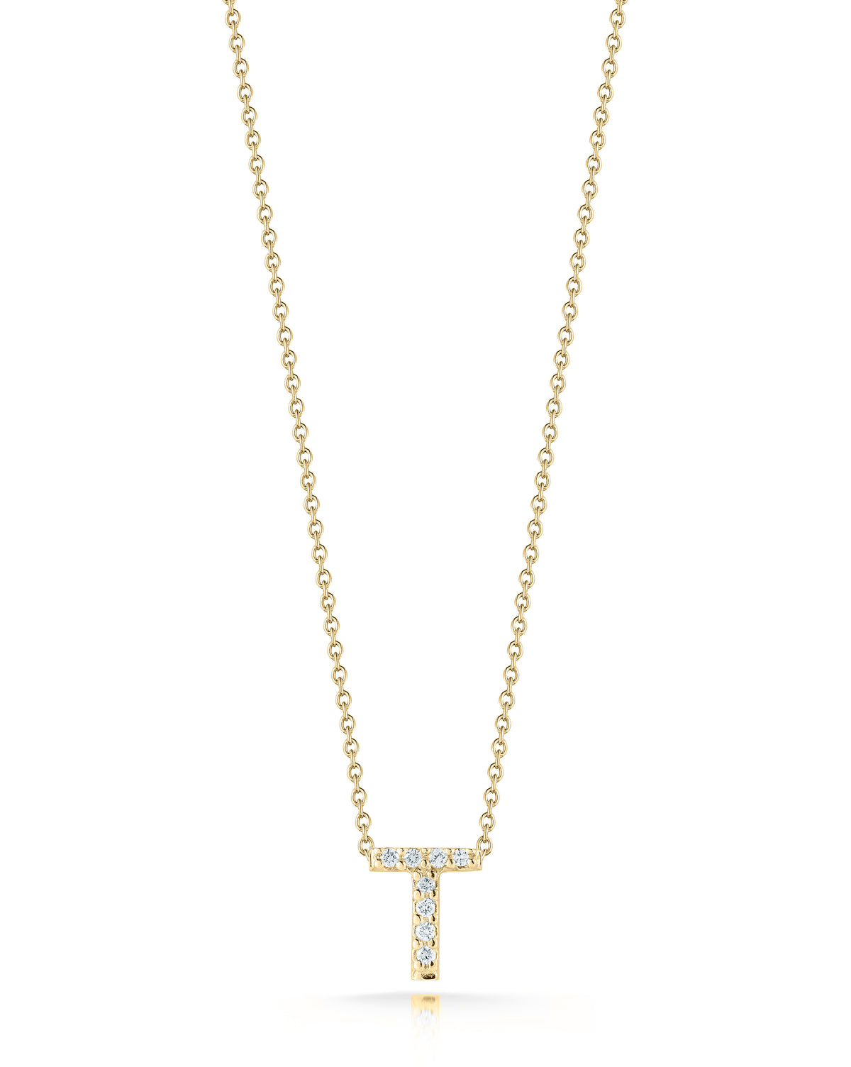 18KY TINY TREASURES DIAMOND LOVE LETTER NECKLACE