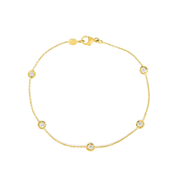 18KY DIAMONDS BY THE INCH FIVE STATION BRACELET