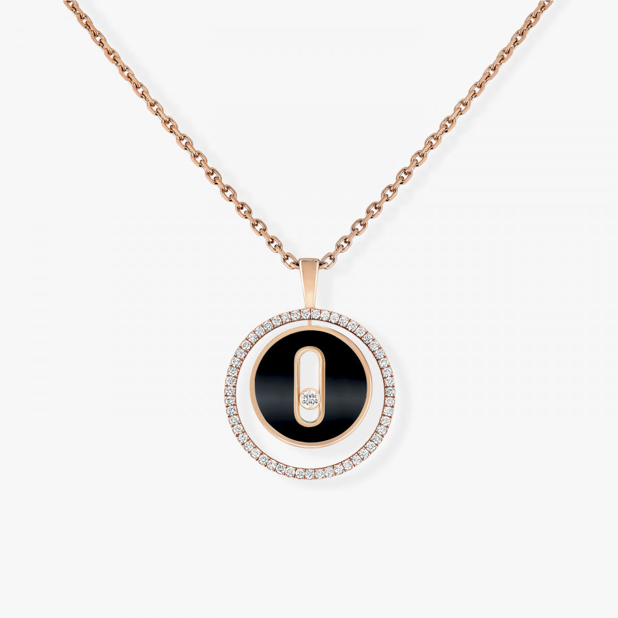18KR ONYX LUCKY MOVE SMALL NECKLACE