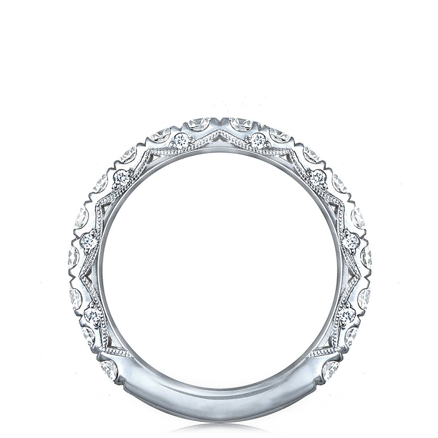 PLATINUM 3/4 WAY DIAMOND WEDDING BAND 1.50TWT