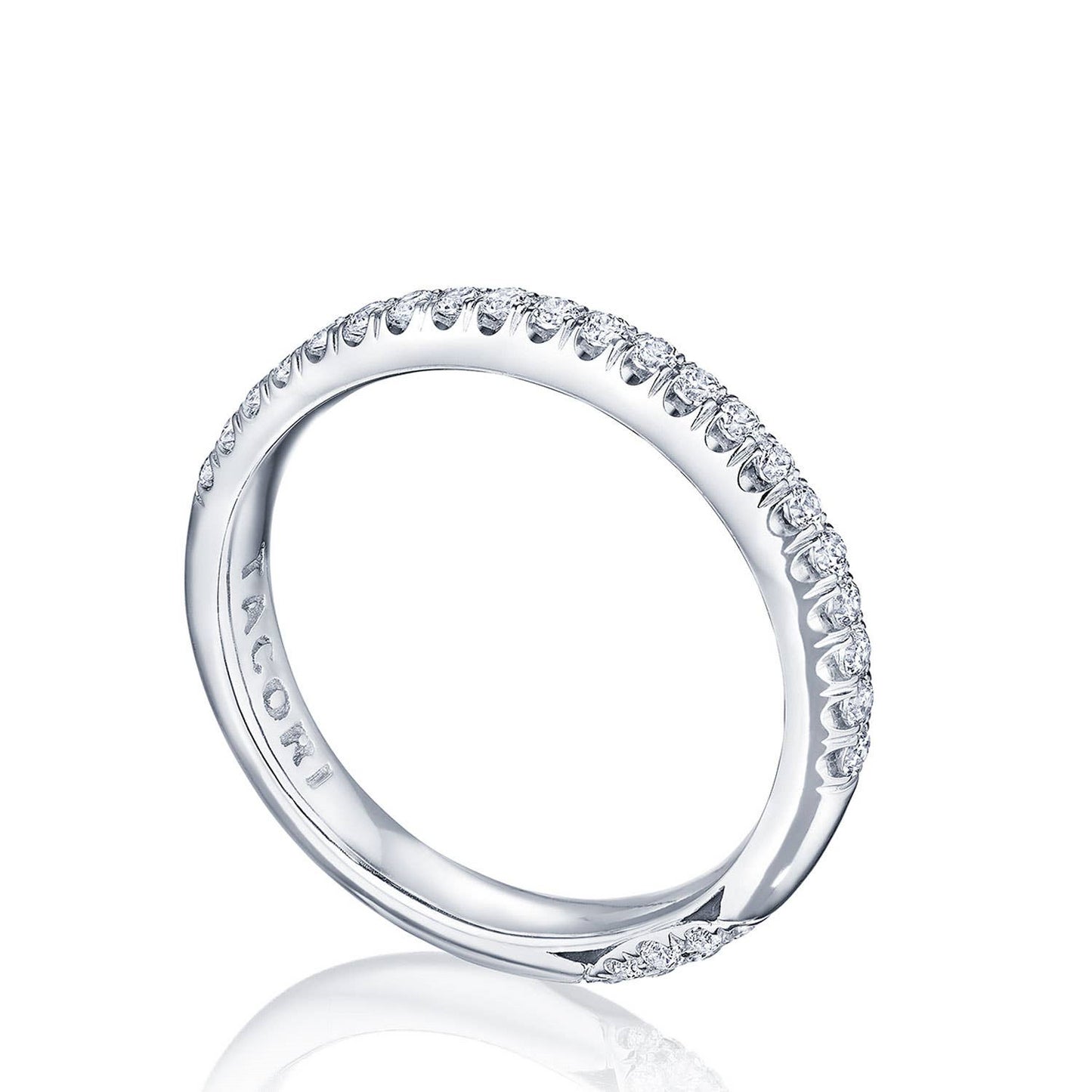 PLAT FRENCH PAVE DIA BAND .31TWT