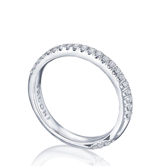 PLAT FRENCH PAVE DIA BAND .31TWT