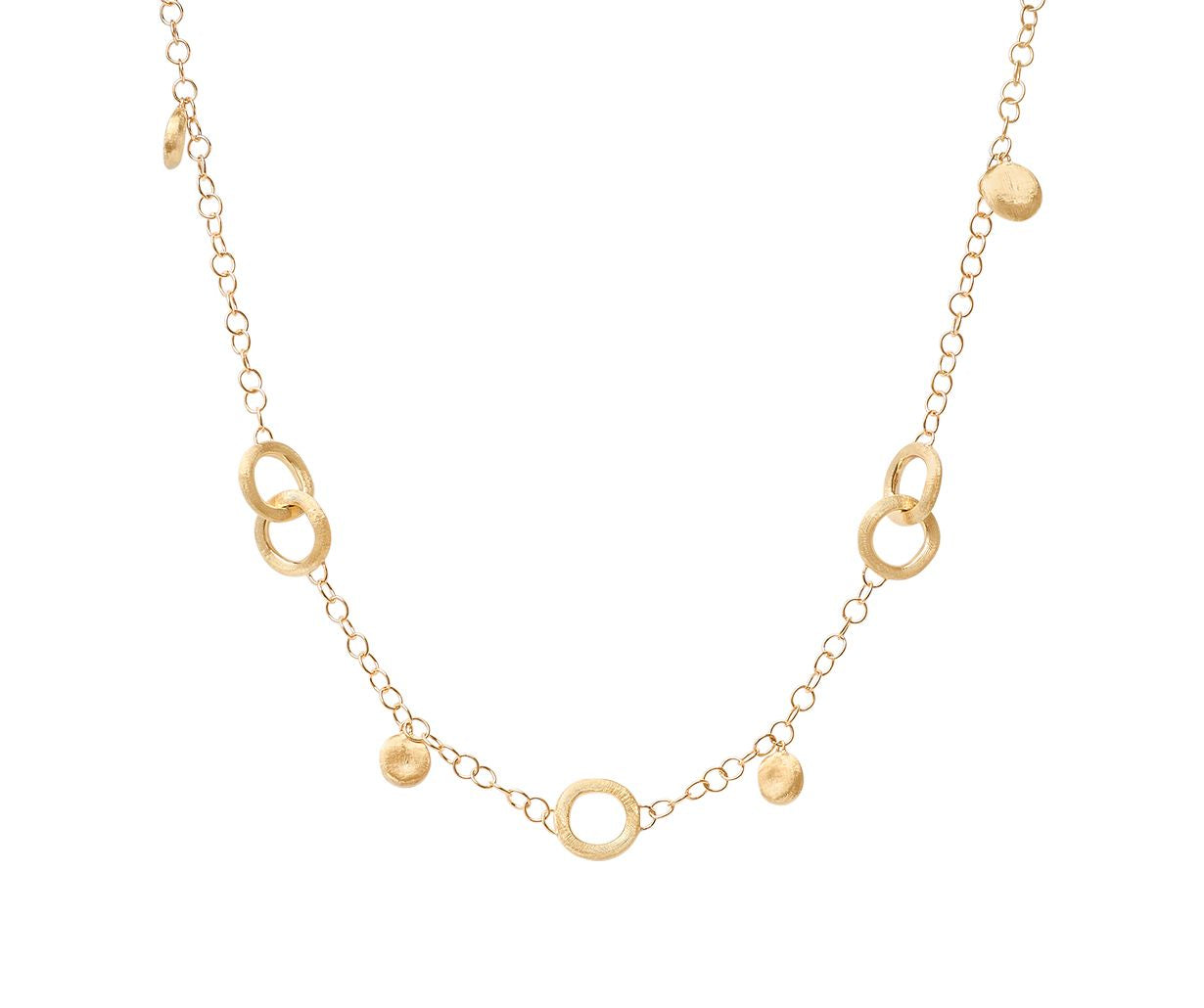 18KY JAIPUR GOLD DANGLE NECKLACE