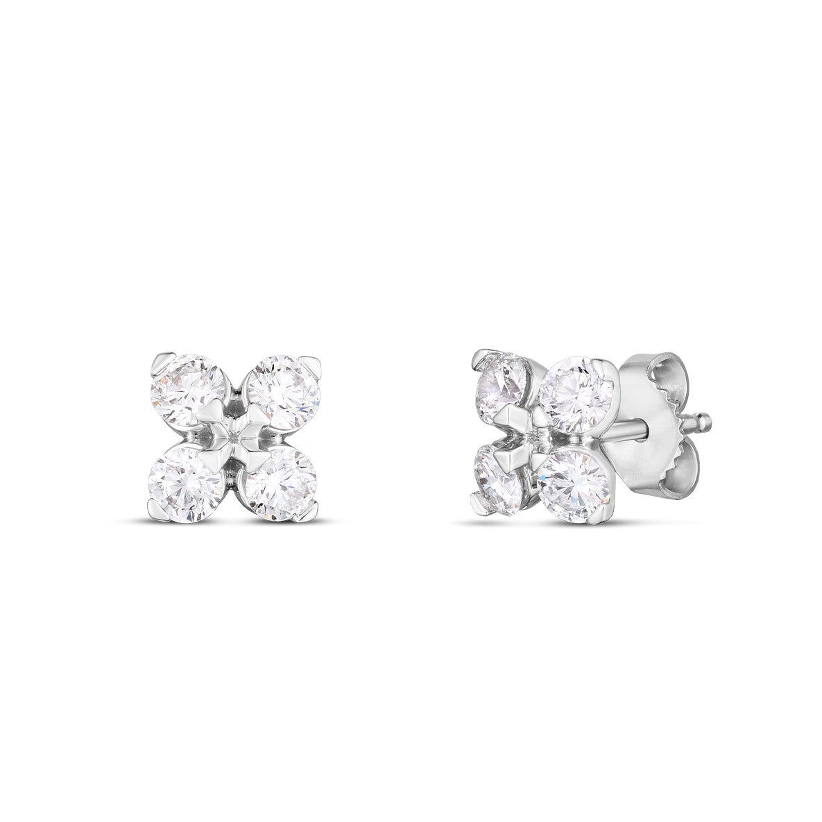 18KW LOVE IN VERONA DIAMOND STUD EARRINGS