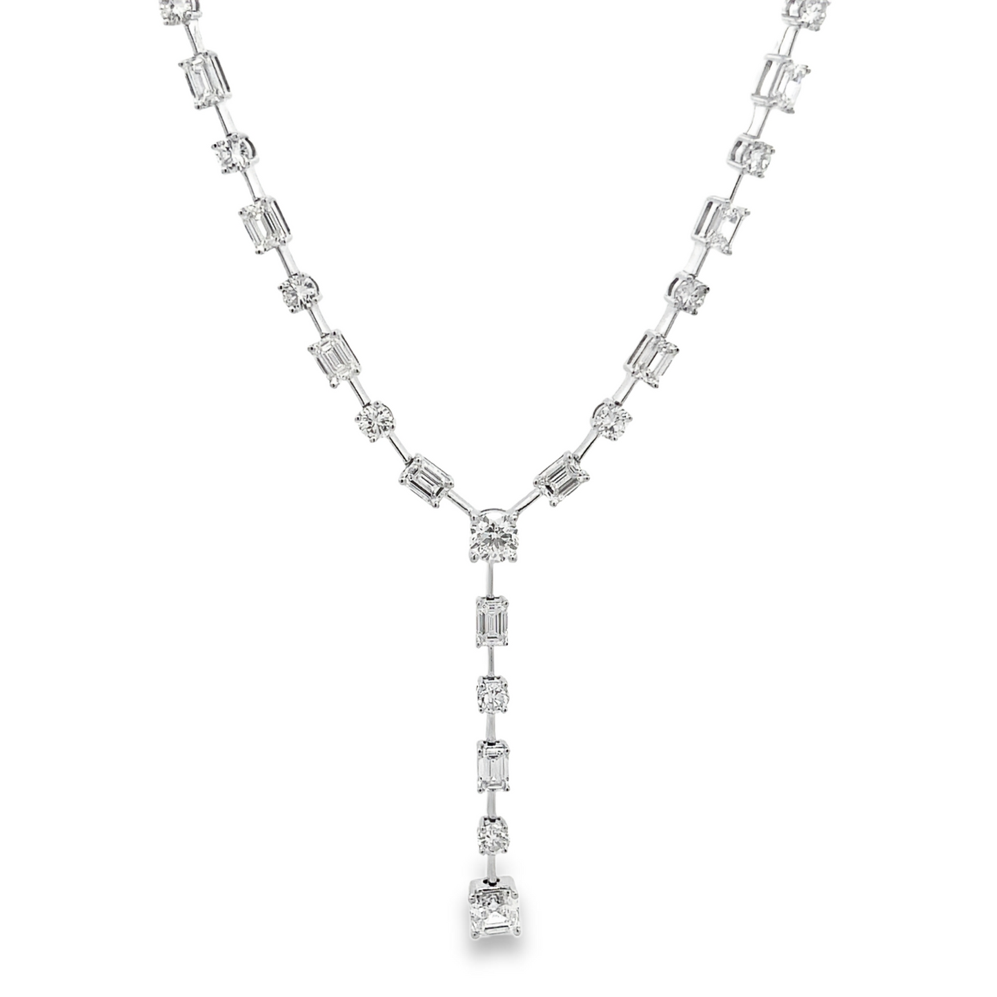 18KW DIAMOND Y NECKLACE