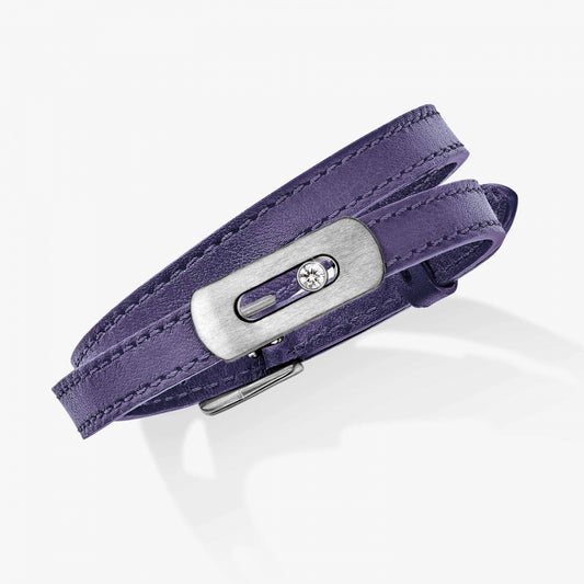 MESSIKA MY MOVE CALFSKIN PURPLE RAIN BRACELET