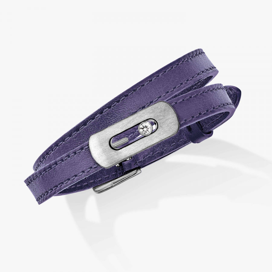 MESSIKA MY MOVE CALFSKIN PURPLE RAIN BRACELET