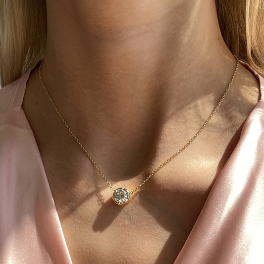 RAHAMINOV 18KY ROUND DIAMOND NECKLACE