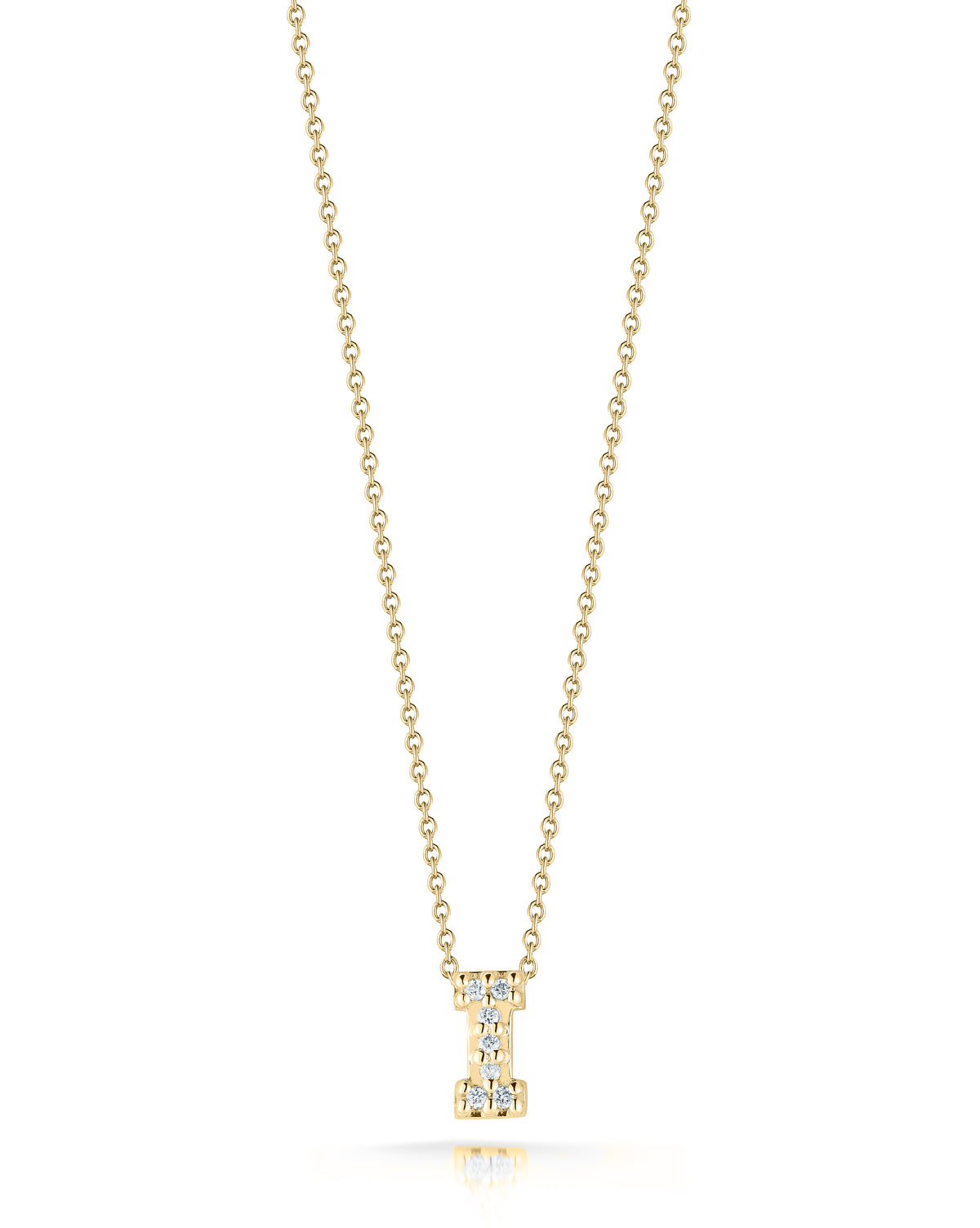 18KY TINY TREASURES DIAMOND LOVE LETTER NECKLACE