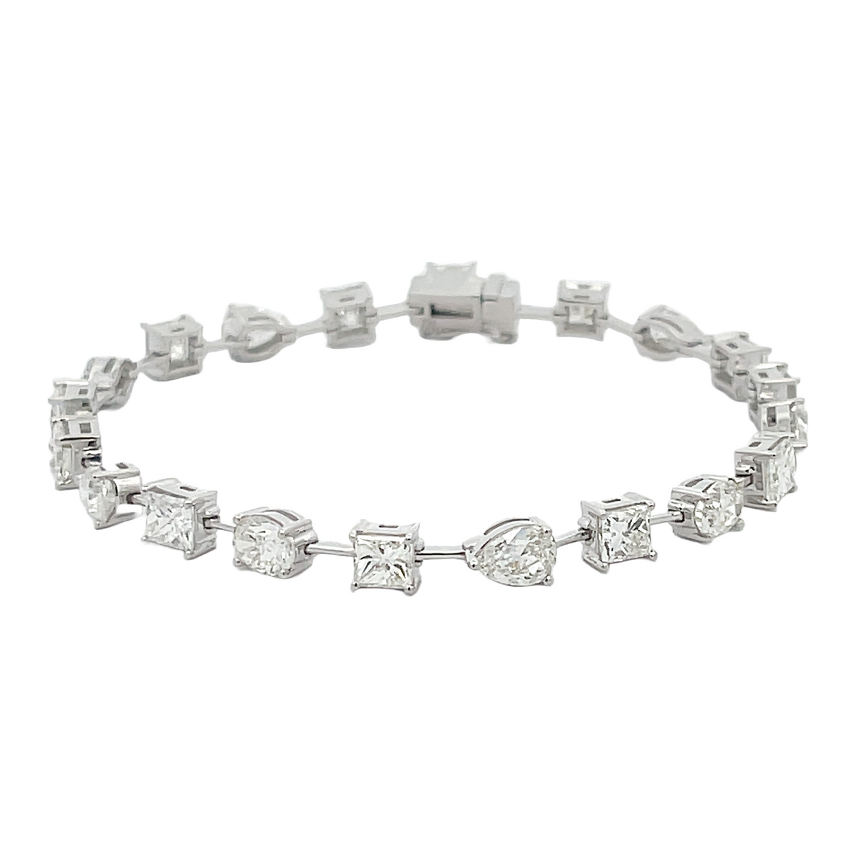 18KW 9.75CT FANCY DIA BRACELET 7