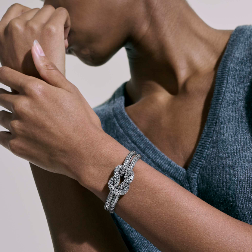 Love Knot Bracelet, Sterling Silver, 10MM