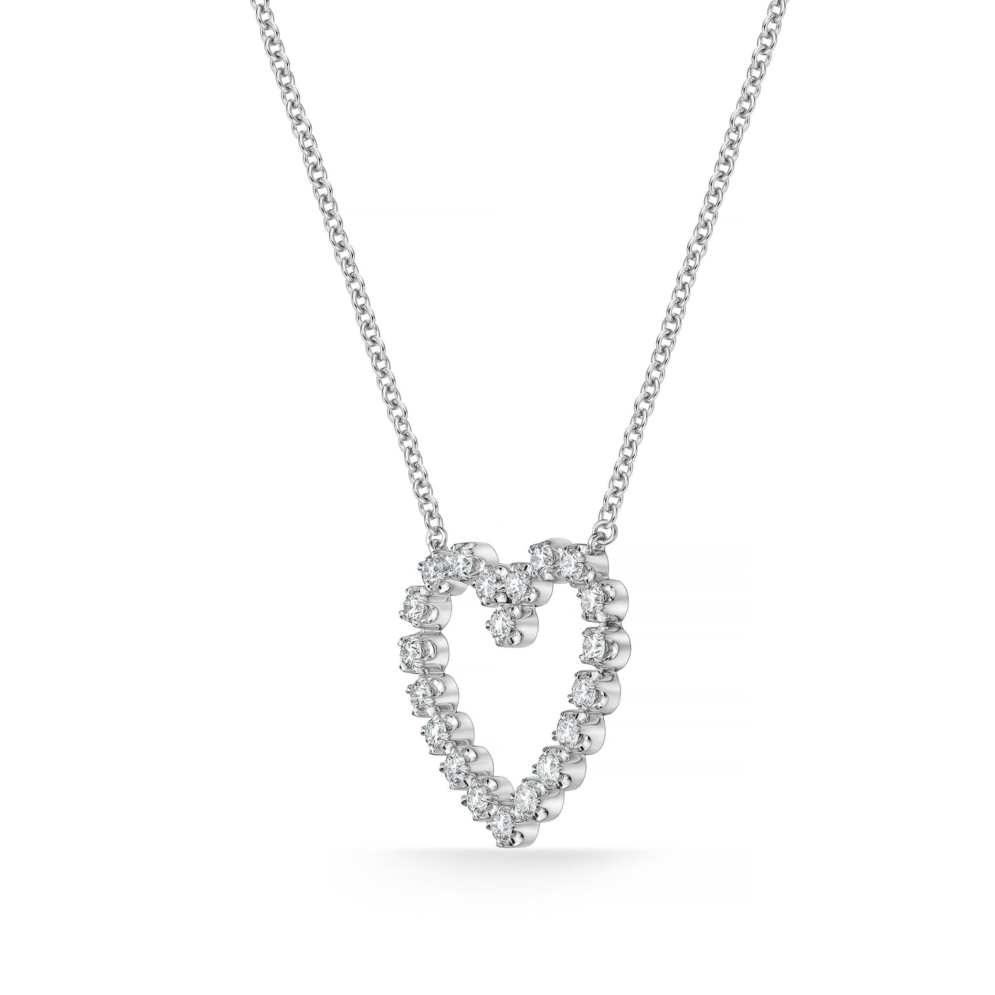 18KW DIAMOND ESSENTIALS HEART SHAPED PENDANT
