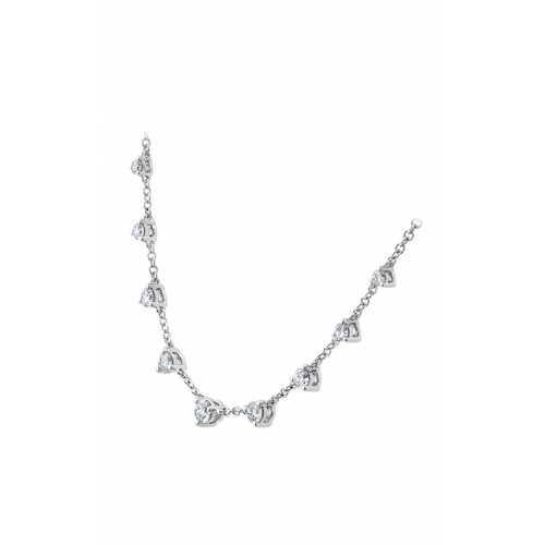 18KW 9-STATION DIAMOND NECKLACE