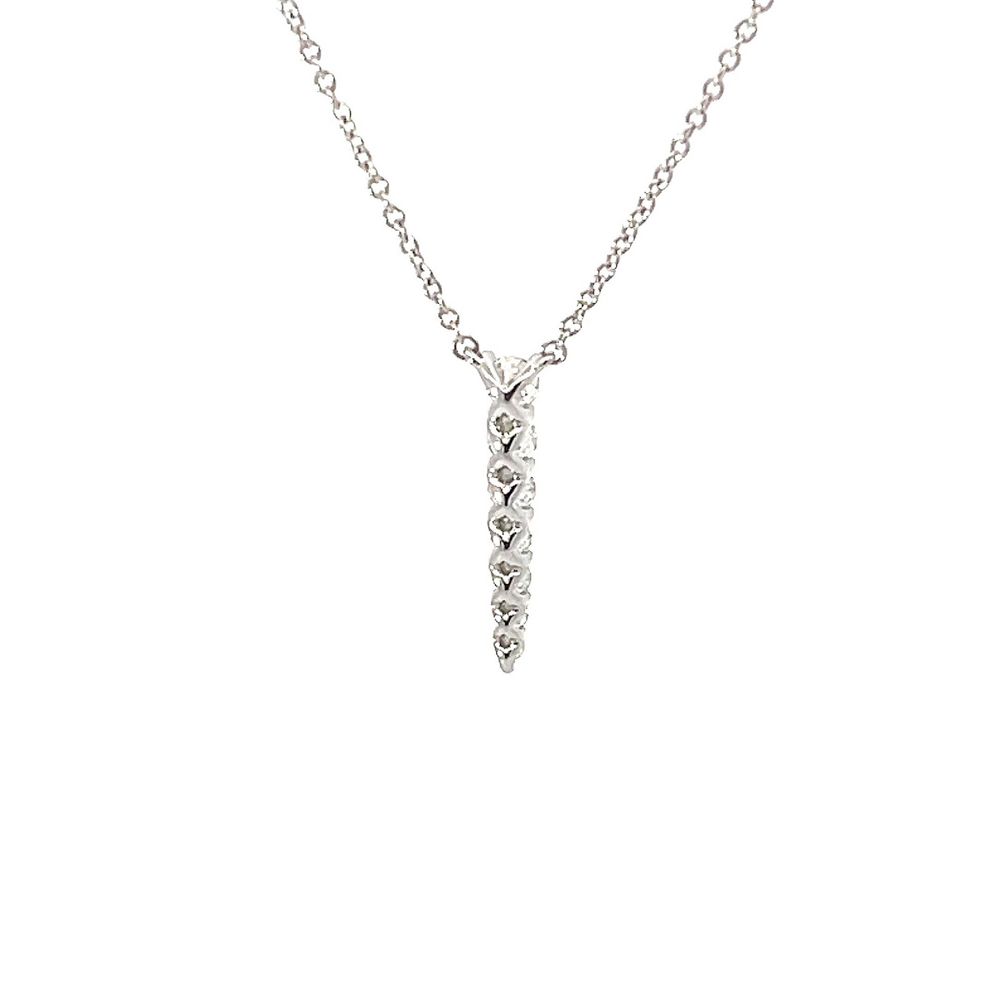 18KW DIAMOND IDENTITY PENDANT