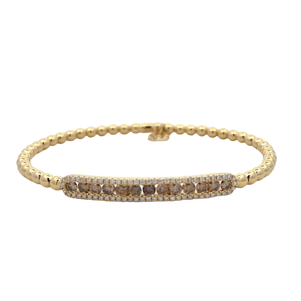 HULCHI BELLUNI 18KY BROWN DIAMOND STRETCH BRACELET