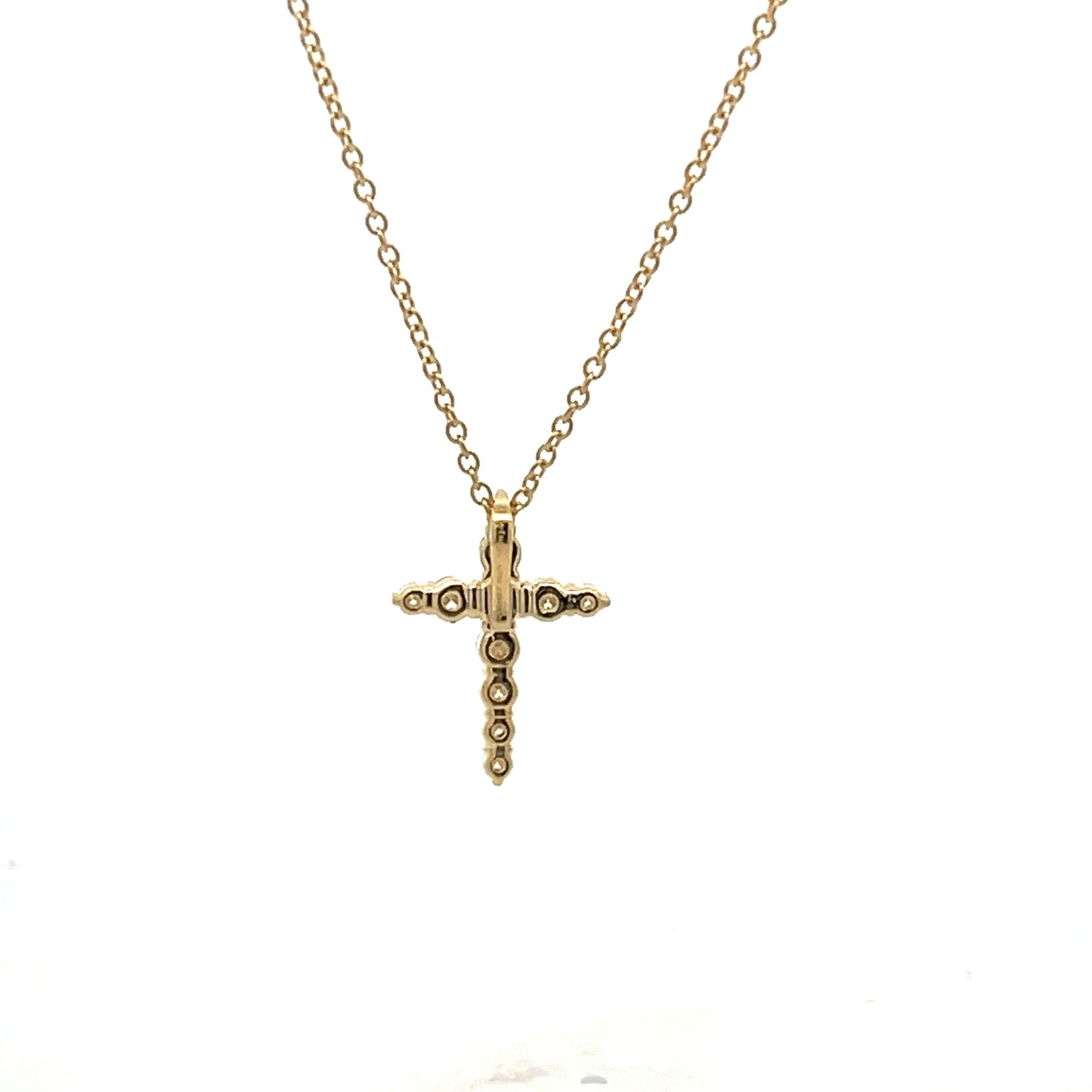 18KY DIAMOND CROSS PENDANT