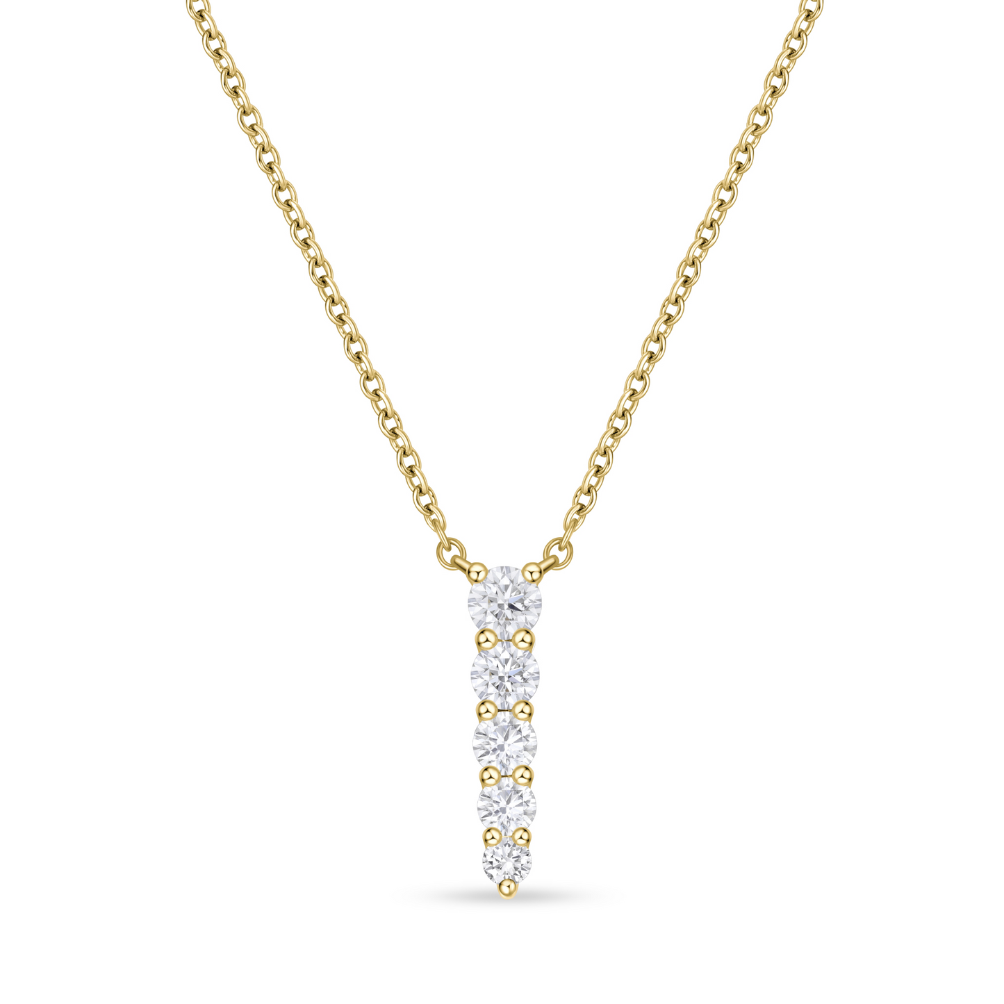 18KY DIAMOND IDENTITY PENDANT