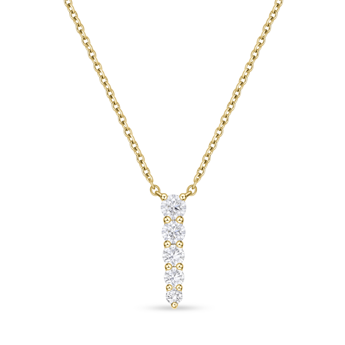 18KY DIAMOND IDENTITY PENDANT
