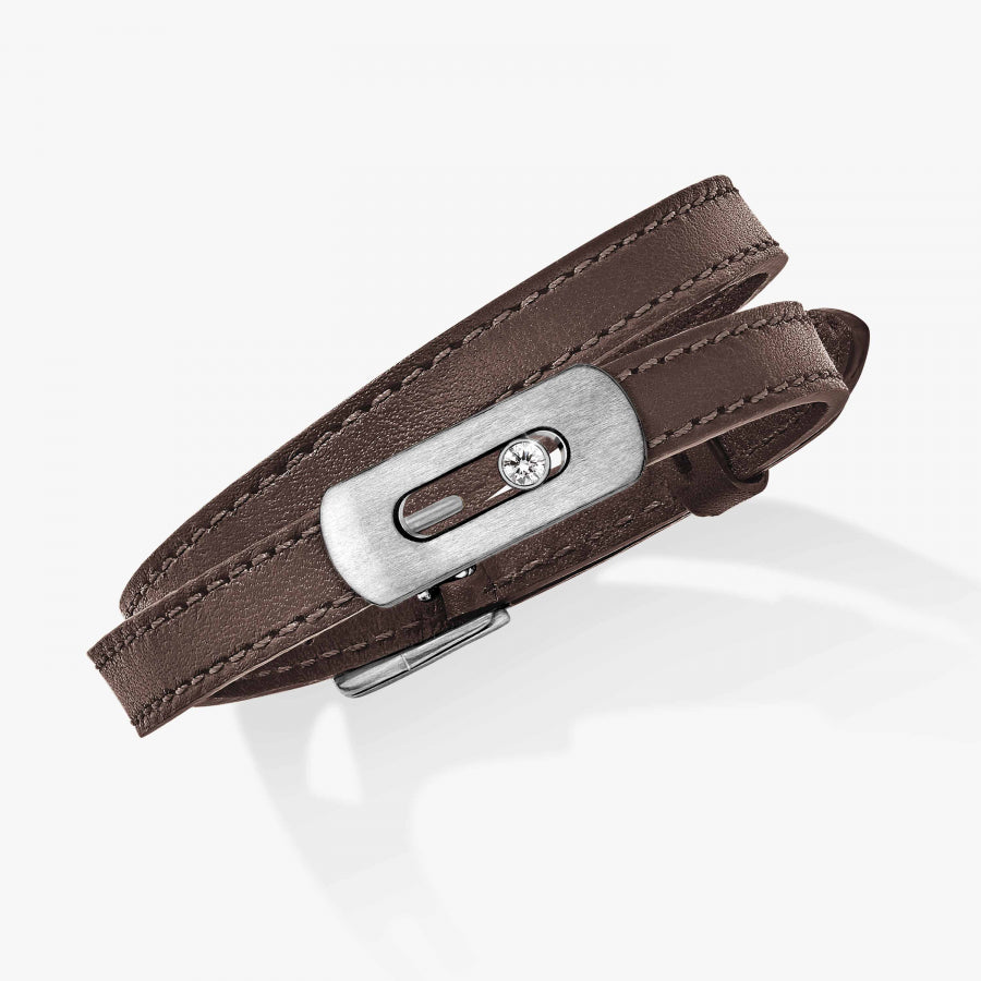 MESSIKA MY MOVE CALFSKIN BRACELET CHOCOLATE
