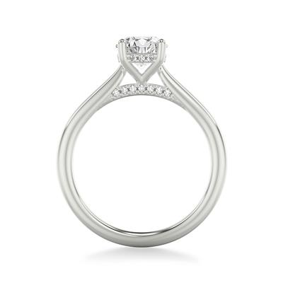 PLATINUM CATHEDRAL SOLITAIRE ENGAGEMENT RING FINGER SIZE 6