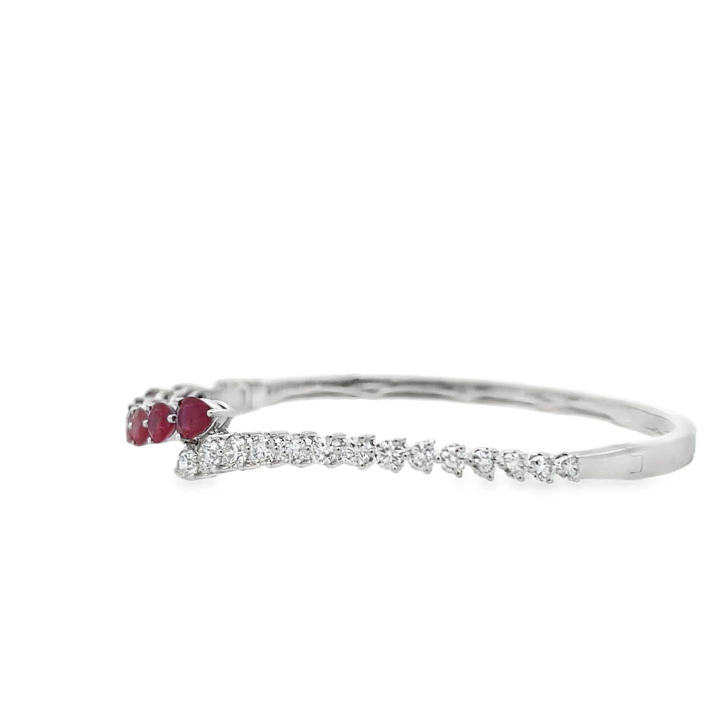 18KW RUBY AND DIAMOND BANGLE