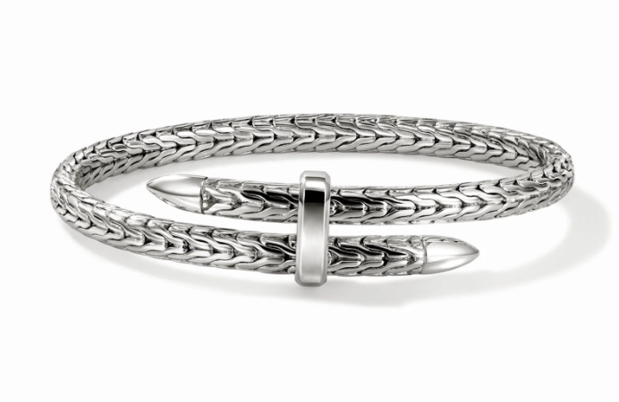 SILVER 5.5MM FLEX BANGLE SZ L