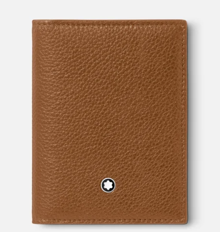 SOFT GRAIN CARD HOLDER 4CC CARAMEL