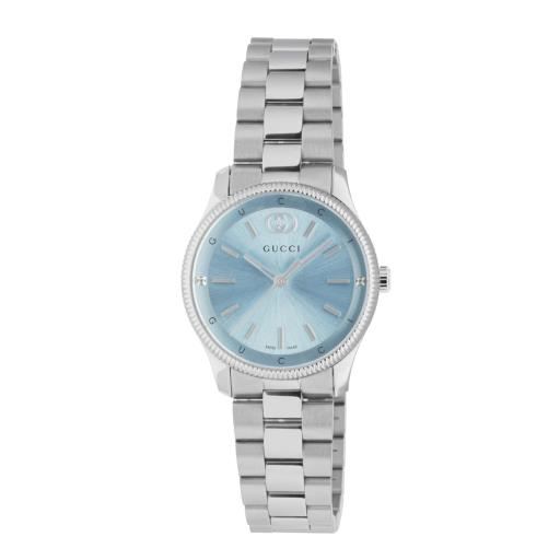 29MM SS G-TIMELESS LIGHT BLUE DIAL WATCH