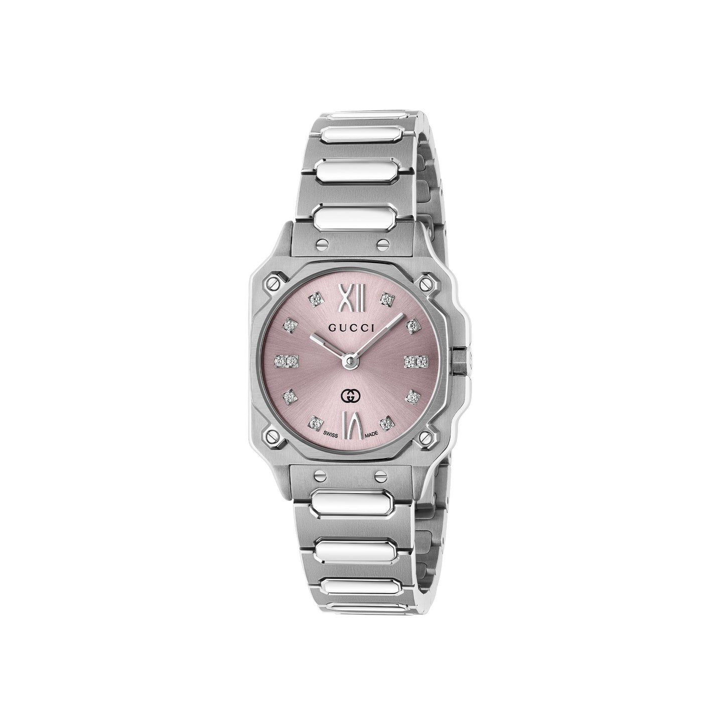 24MM SS G-FLAT PINK DIAMOND DIAL