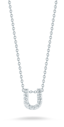 18KW TINY TREASURES DIAMOND LOVE LETTER NECKLACE