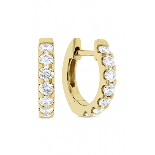 MEMOIRE 18KY ODESSA HUGGIE EARRINGS