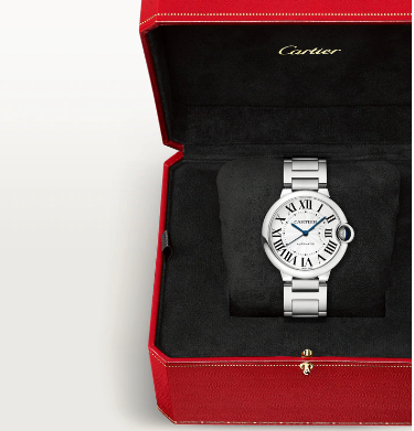 BALLON BLEU DE CARTIER WATCH 36MM STEEL CASE & BRACELET INTERCHANGEABLE AUTOMATIC MOVMENT SN# 4372515033BX