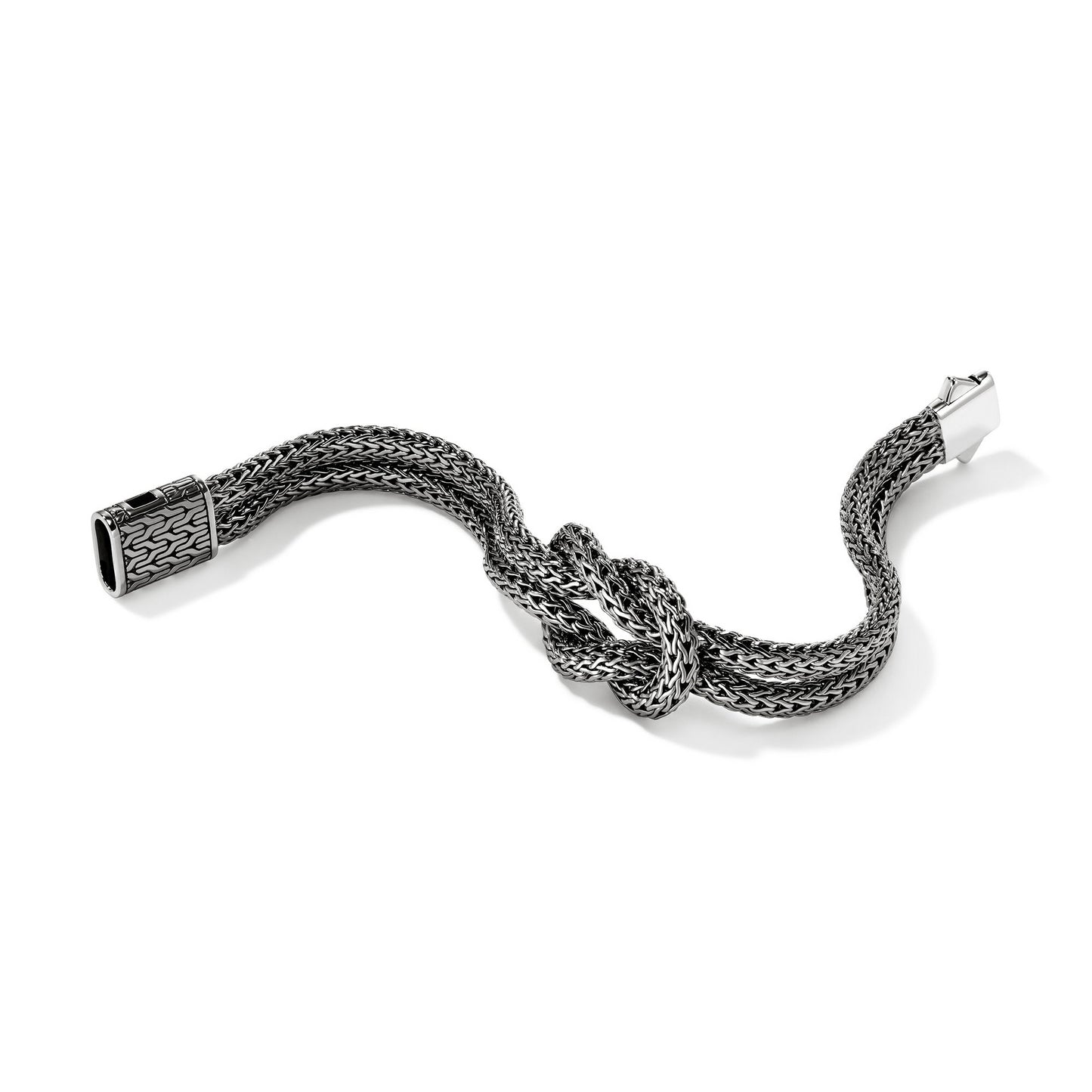 DARK SILVER 5MM LOVE KNOT BRACELET